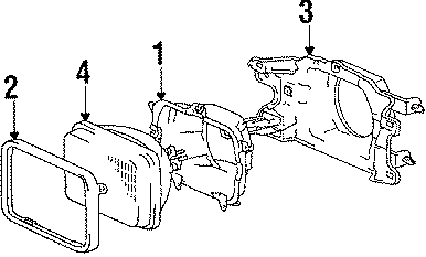 Diagram FRONT LAMPS. HEADLAMPS. for your 1984 Toyota Corolla  DLX Hatchback 