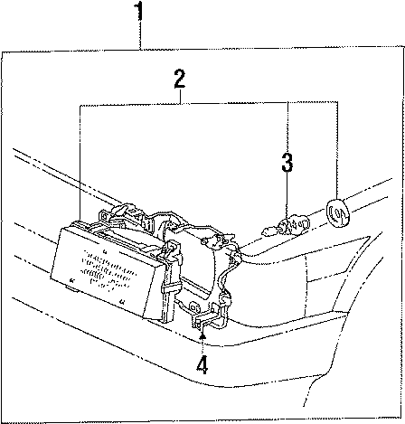 Diagram FRONT LAMPS. HEADLAMPS. for your 1984 Toyota Corolla   