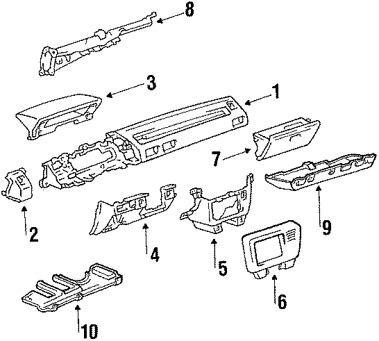 Diagram INSTRUMENT PANEL. for your 1984 Toyota Land Cruiser   