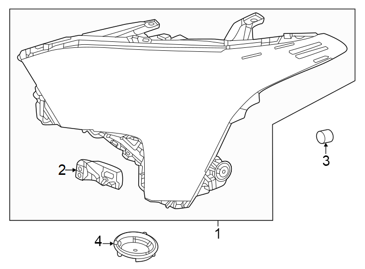 Diagram Front lamps. Headlamp components. for your 1998 Toyota Avalon   