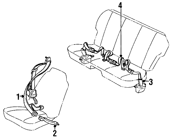 Diagram RESTRAINT SYSTEMS. SEAT BELT. for your Toyota