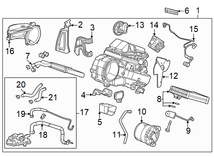 Diagram Air conditioner & heater. Heater components. for your 2008 Toyota Camry   