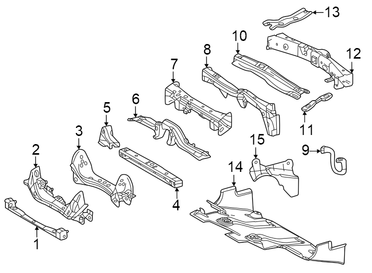 Diagram Frame. Crossmembers & components. for your 2006 Toyota Tundra 4.7L V8 A/T RWD SR5 Extended Cab Pickup Stepside 