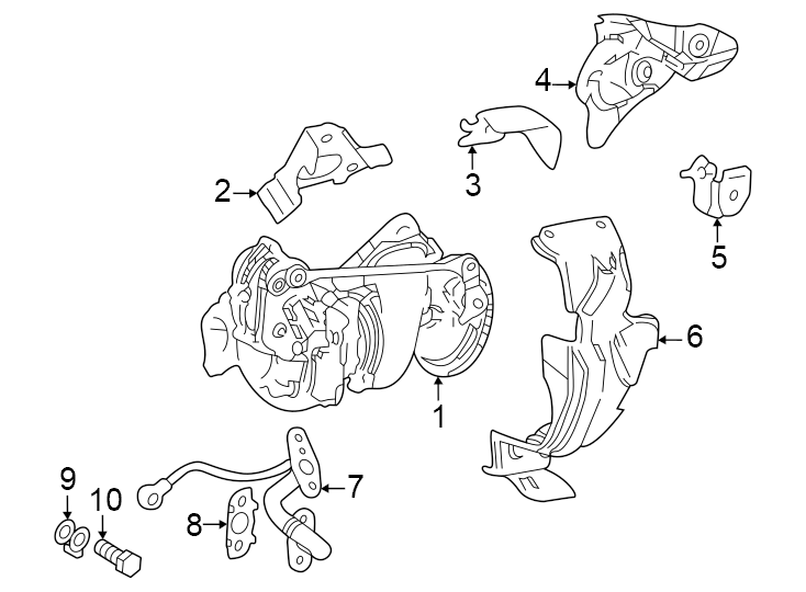 Diagram Turbocharger & components. for your 2022 Toyota Sienna   