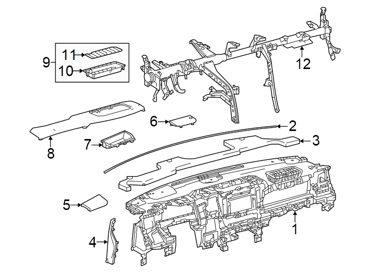 Diagram Instrument panel. for your Toyota