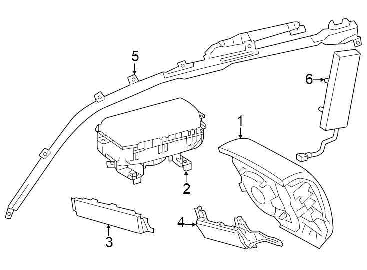 Diagram Restraint systems. Air bag components. for your Toyota