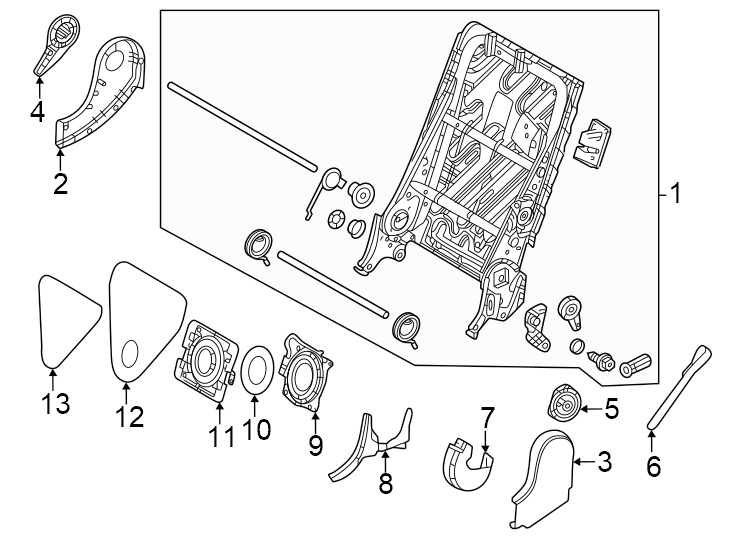 Diagram Seats & tracks. Second row seats. for your 2016 Toyota Yaris   