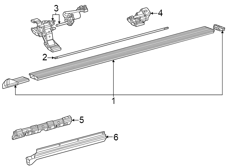 Diagram Pillars. Rocker & floor. Exterior trim. for your 2020 Toyota Tundra   