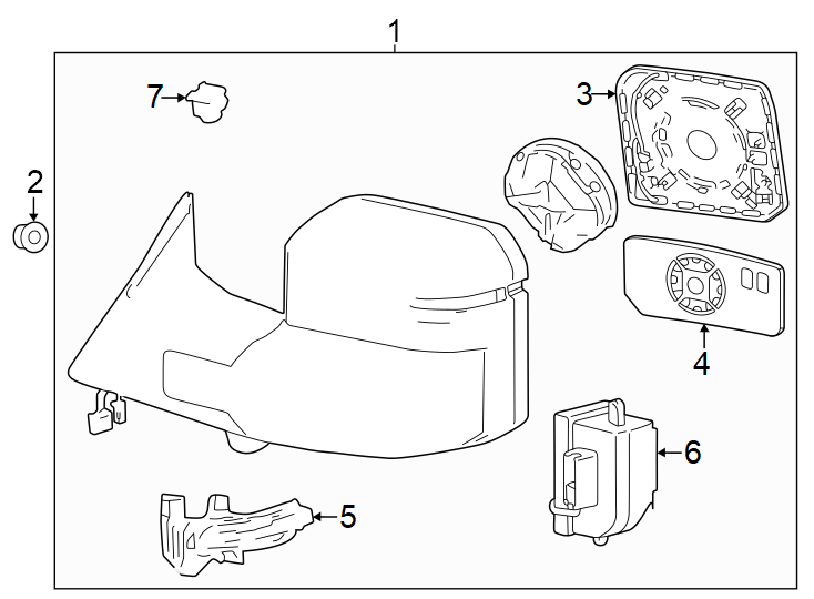 Diagram Front door. Outside mirrors. for your 2006 Toyota Avalon   