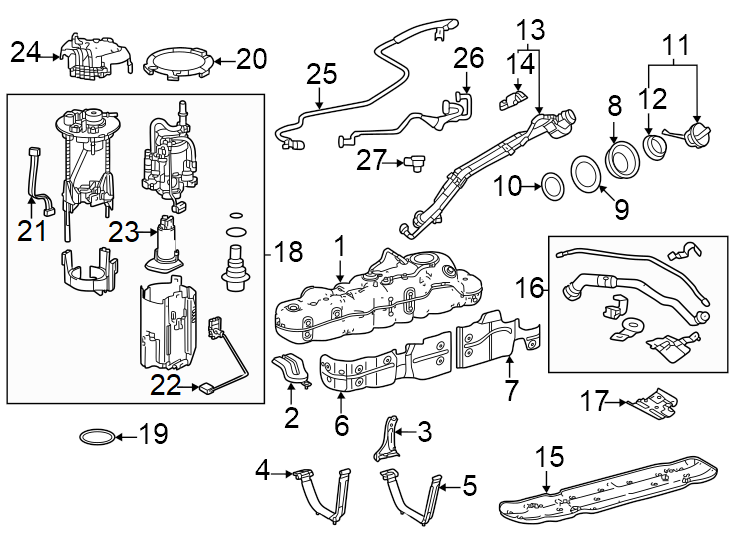 Diagram Fuel system components. for your Toyota