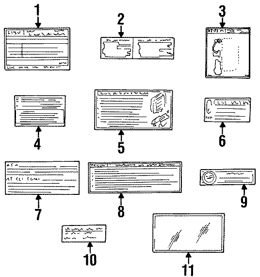 Diagram INFORMATION LABELS. for your 1997 Toyota Supra   