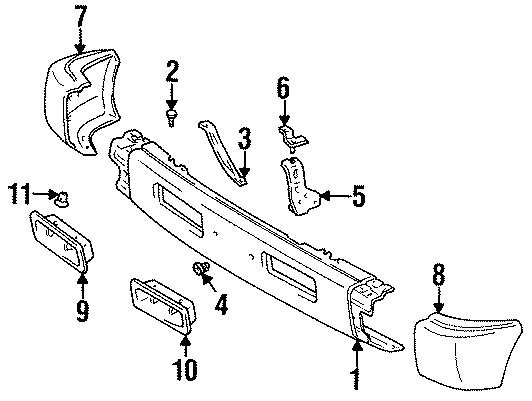 Diagram FRONT BUMPER. BUMPER & COMPONENTS. for your 2012 Toyota Prius Plug-In   