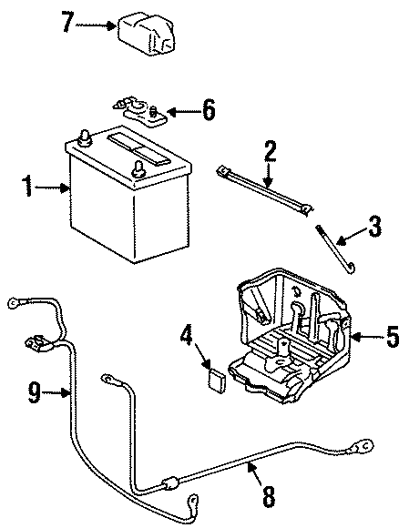 Diagram BATTERY. for your Toyota Corolla  