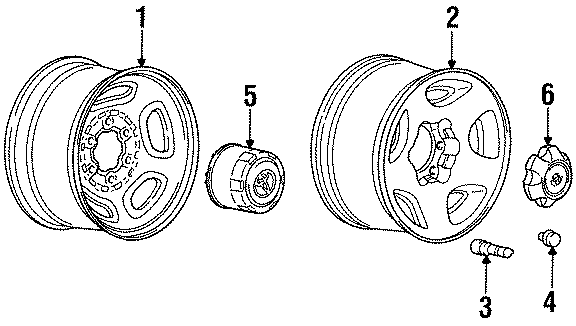 Diagram WHEELS. COVERS & TRIM. for your 2010 Toyota Sienna  LE Mini Passenger Van 