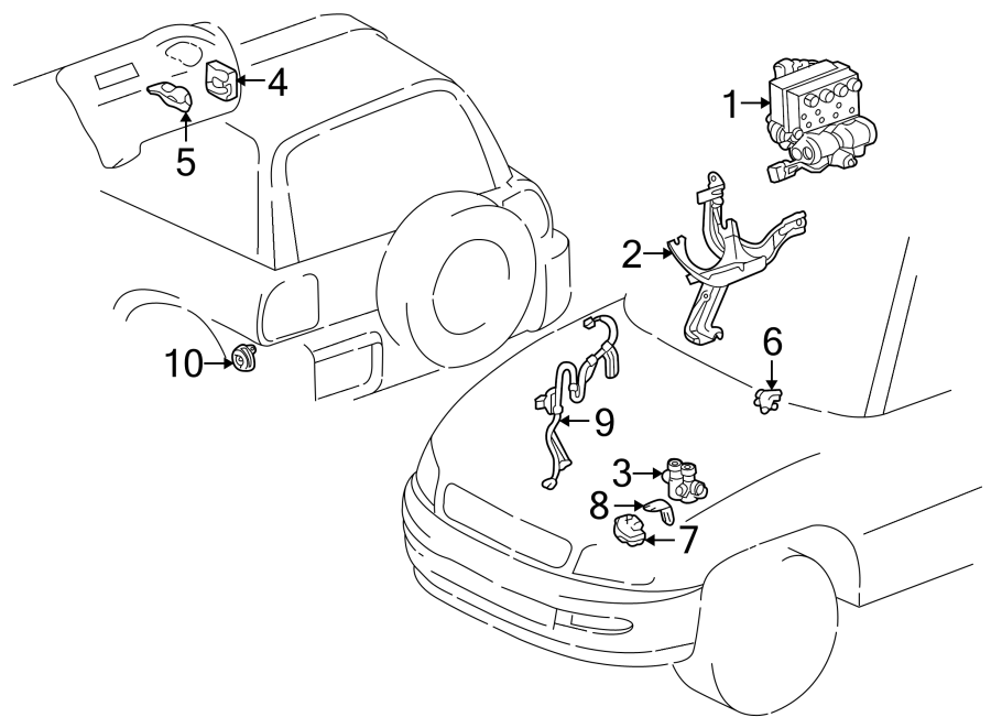 Diagram Electrical. Abs components. for your 2024 Toyota Corolla   