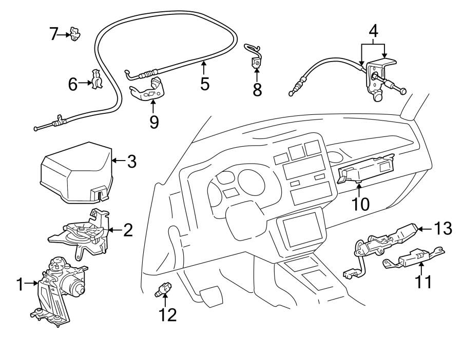 Diagram CRUISE CONTROL SYSTEM. for your 2017 Toyota Sequoia 5.7L i-Force V8 FLEX A/T RWD Platinum Sport Utility 