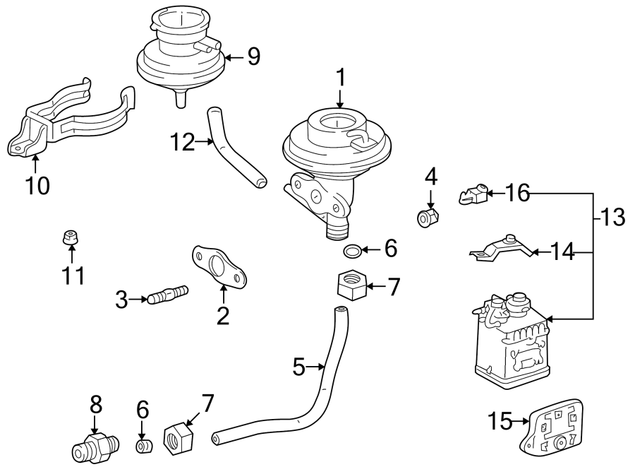 Diagram EMISSION SYSTEM. EMISSION COMPONENTS. for your Toyota