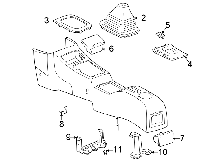 Diagram CONSOLE. for your 2001 Toyota Camry   