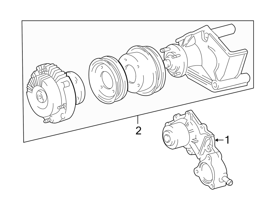 Diagram WATER PUMP. for your 2007 Toyota Highlander   