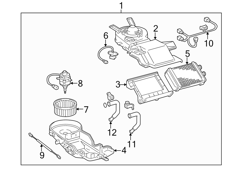 Diagram AIR CONDITIONER & HEATER. HEATER COMPONENTS. for your 1997 Toyota T100   