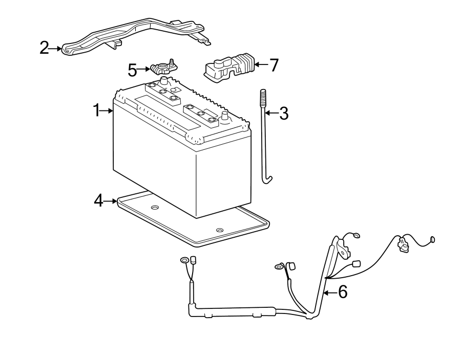 Diagram BATTERY. for your 2008 Toyota Camry 2.4L M/T LE SEDAN 