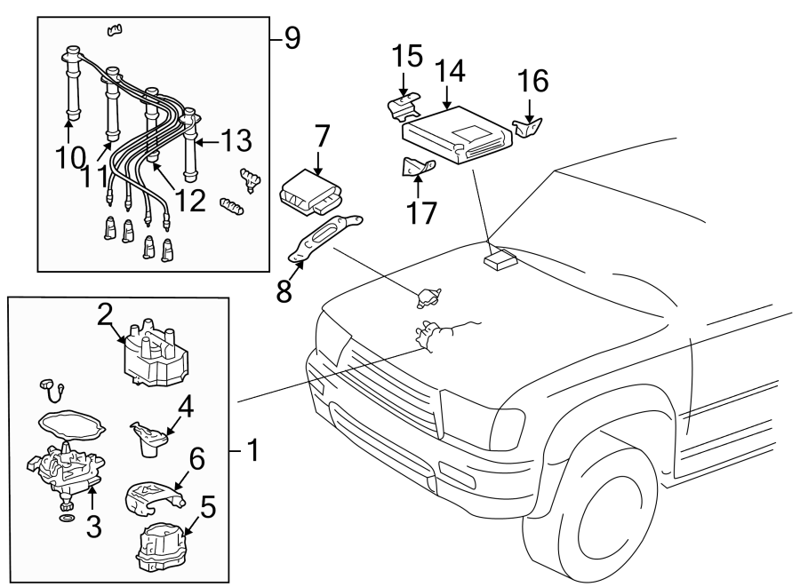 Diagram IGNITION SYSTEM. for your Toyota