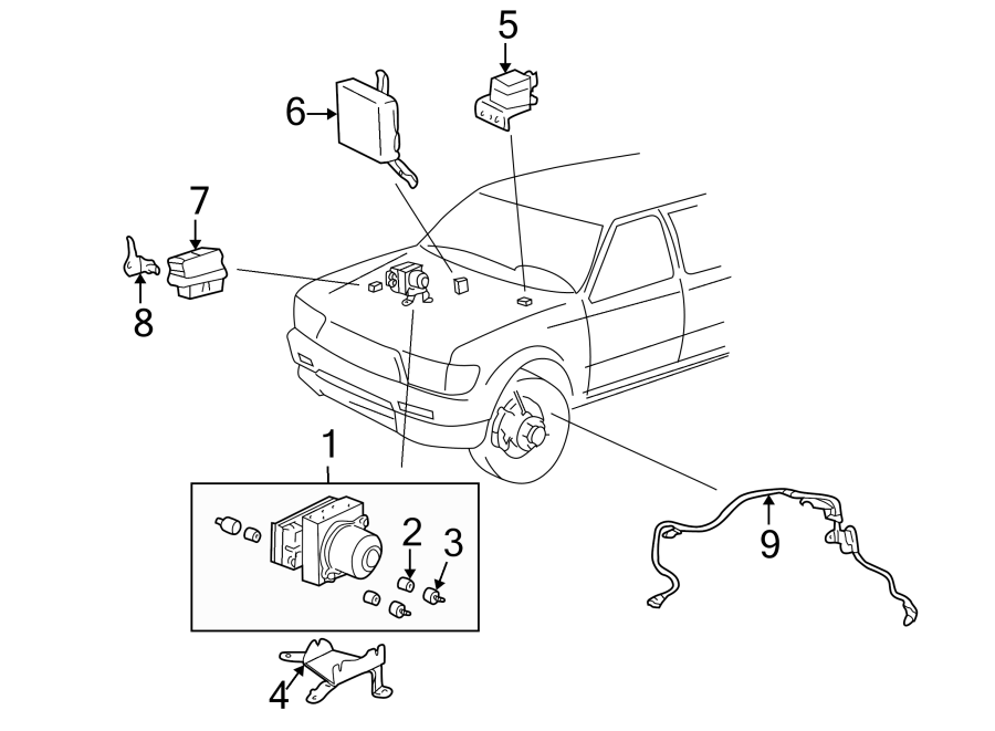 Diagram Electrical. Abs components. for your 1992 Toyota Corolla   