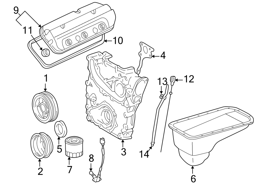 Diagram ENGINE PARTS. for your Toyota Prius  