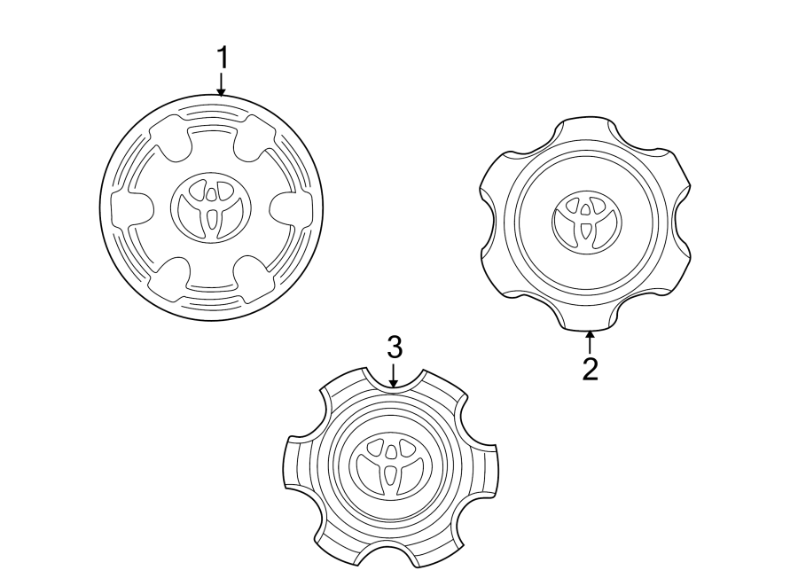 Diagram WHEELS. COVERS & TRIM. for your Toyota Avalon  