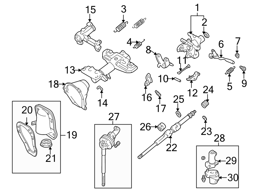 Diagram STEERING COLUMN ASSEMBLY. for your 2018 Toyota Sequoia   