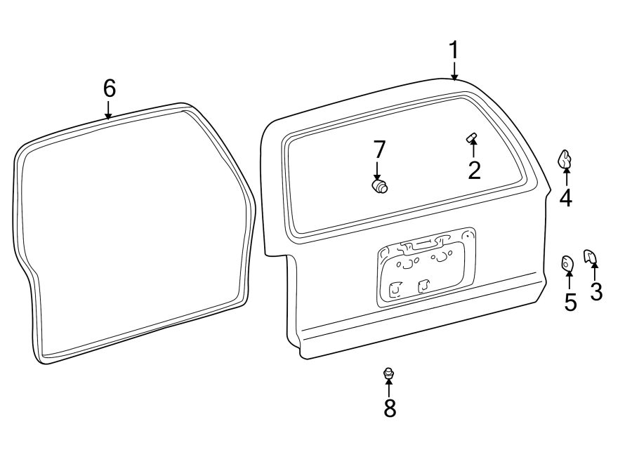 Diagram LIFT GATE. GATE & HARDWARE. for your 2006 Toyota RAV4   