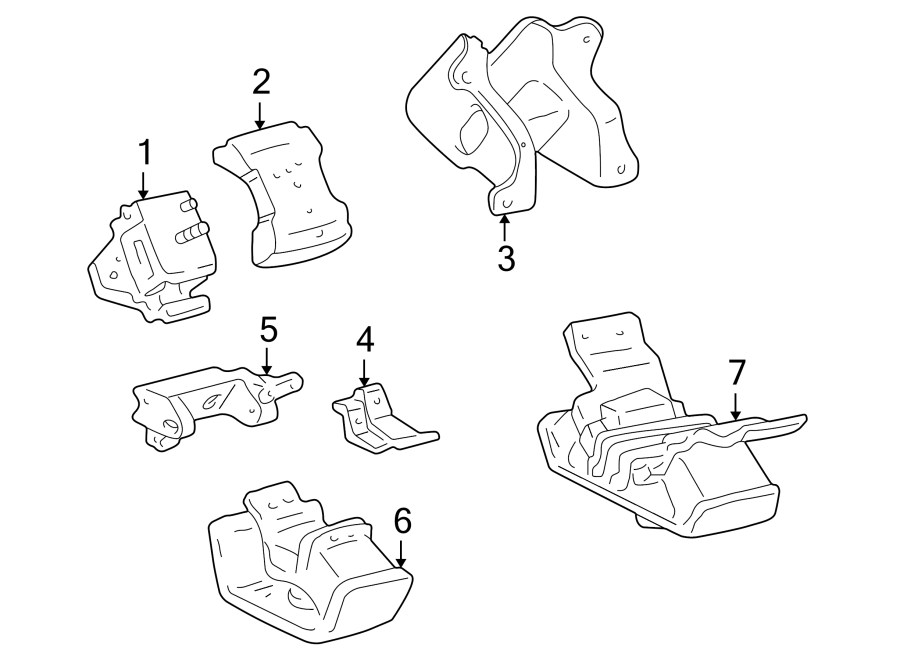 Diagram Engine & TRANS mounting. for your 2011 Toyota Camry   