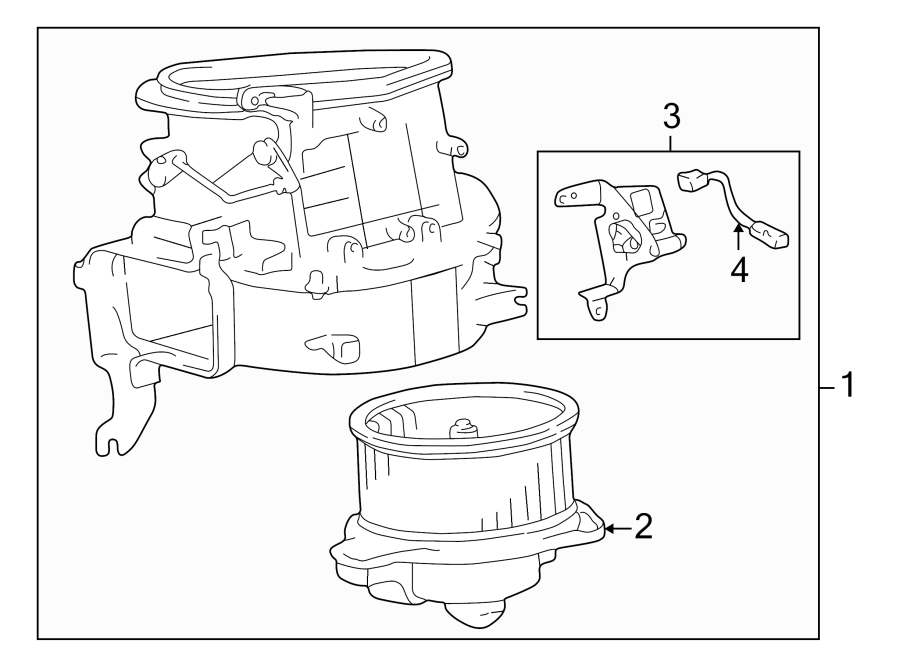 Diagram AIR CONDITIONER & HEATER. BLOWER MOTOR & FAN. for your Toyota 4Runner  