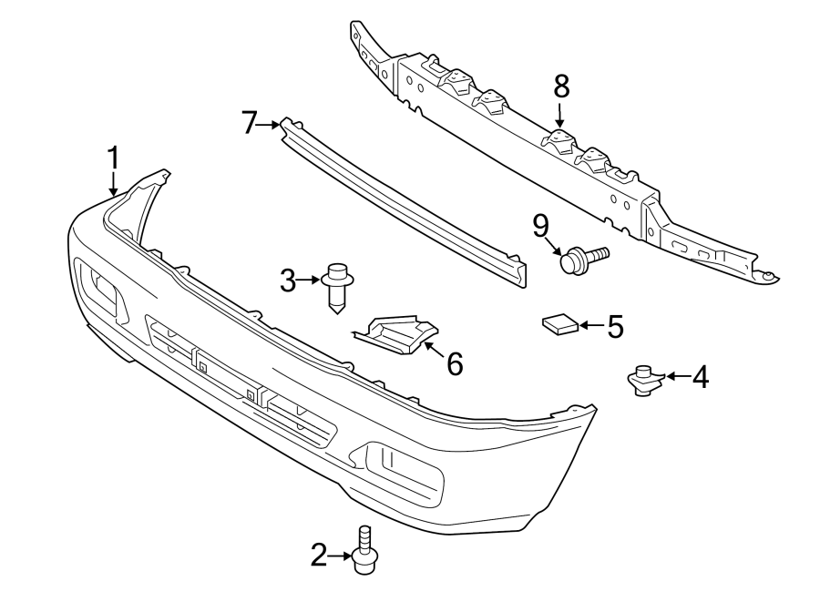 Diagram FRONT BUMPER. BUMPER & COMPONENTS. for your 2004 Toyota RAV4   