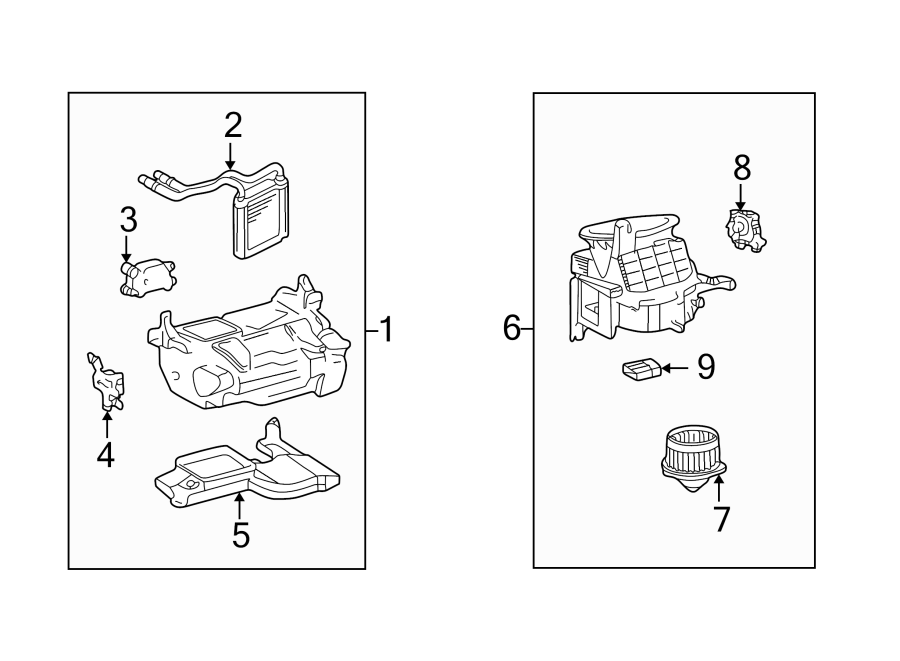 Diagram AIR CONDITIONER & HEATER. HEATER COMPONENTS. for your 2012 Toyota Tundra  Base Extended Cab Pickup Fleetside 