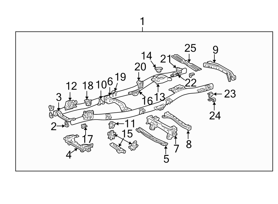 Diagram Frame & components. for your 2013 Toyota Avalon   