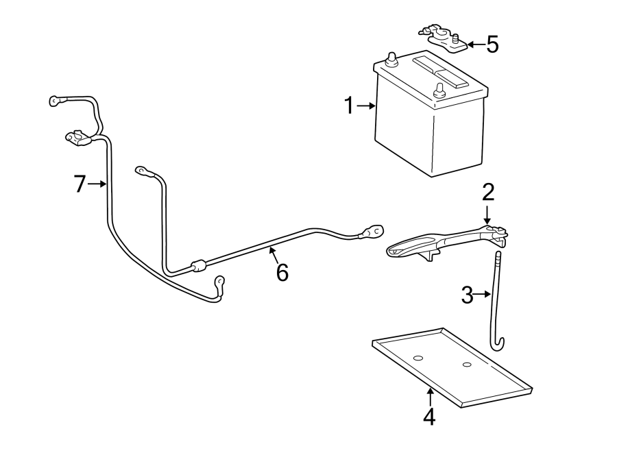 Diagram BATTERY. for your 2004 Toyota Camry 3.0L V6 M/T LE SEDAN 