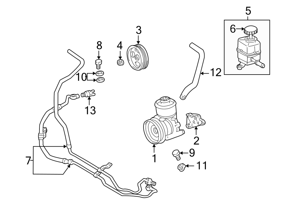 Diagram STEERING GEAR & LINKAGE. POWER STEERING PUMP & COOLER LINES. for your 1995 Toyota T100   