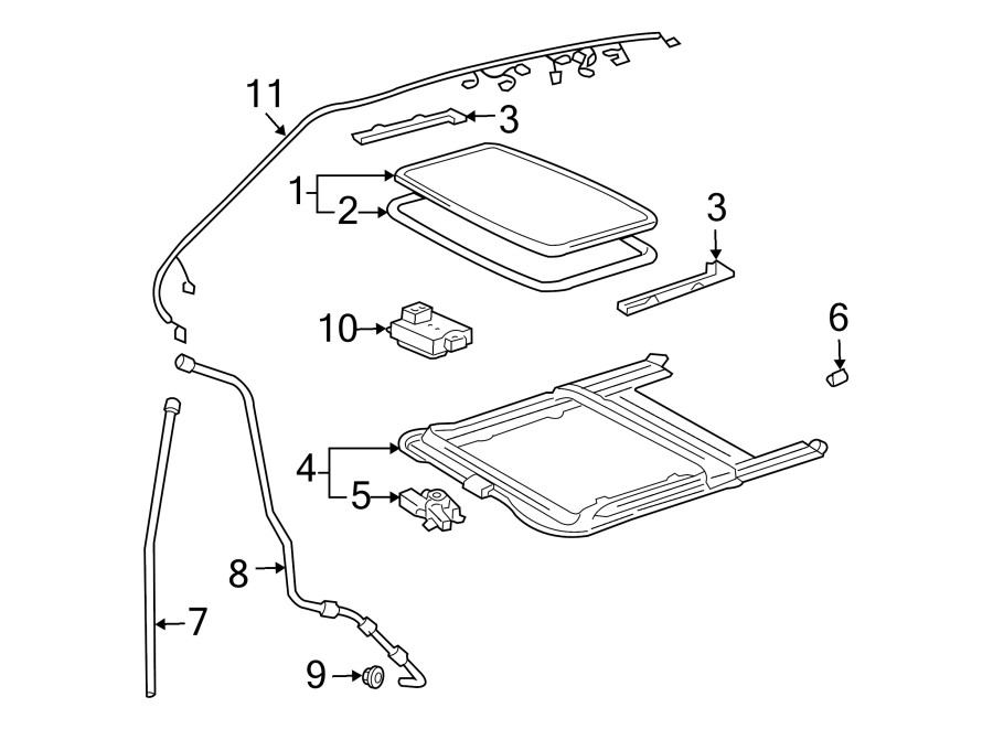 Diagram W/SUNROOF. for your 2003 Toyota Avalon   