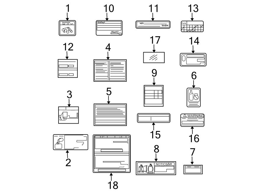 Diagram INFORMATION LABELS. for your Toyota