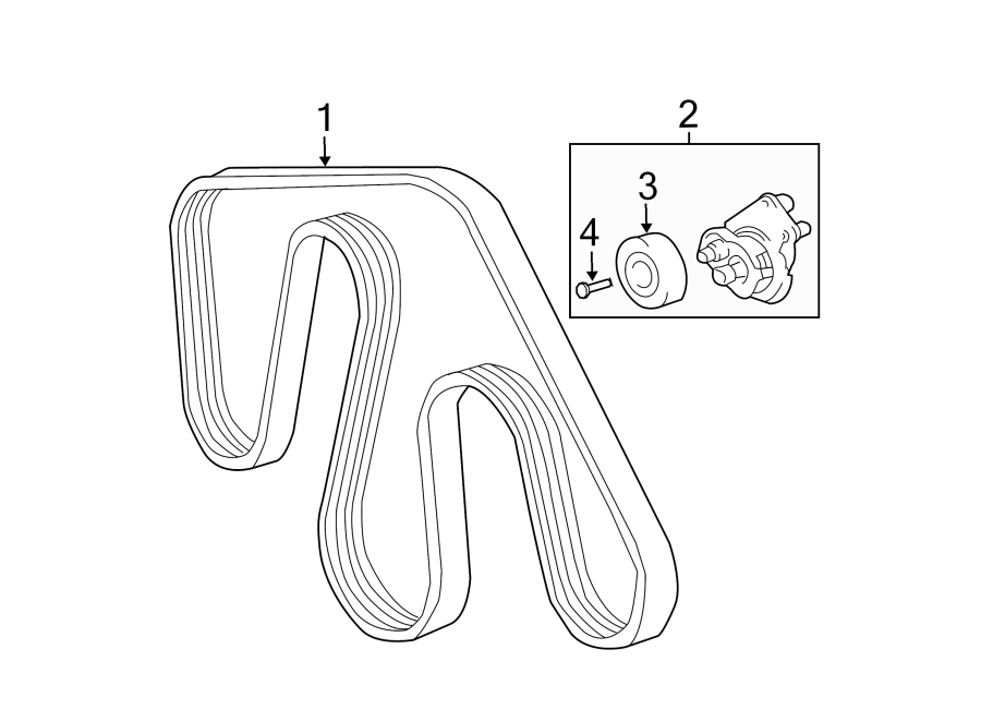 Diagram BELTS & PULLEYS. for your 2018 Toyota Prius   