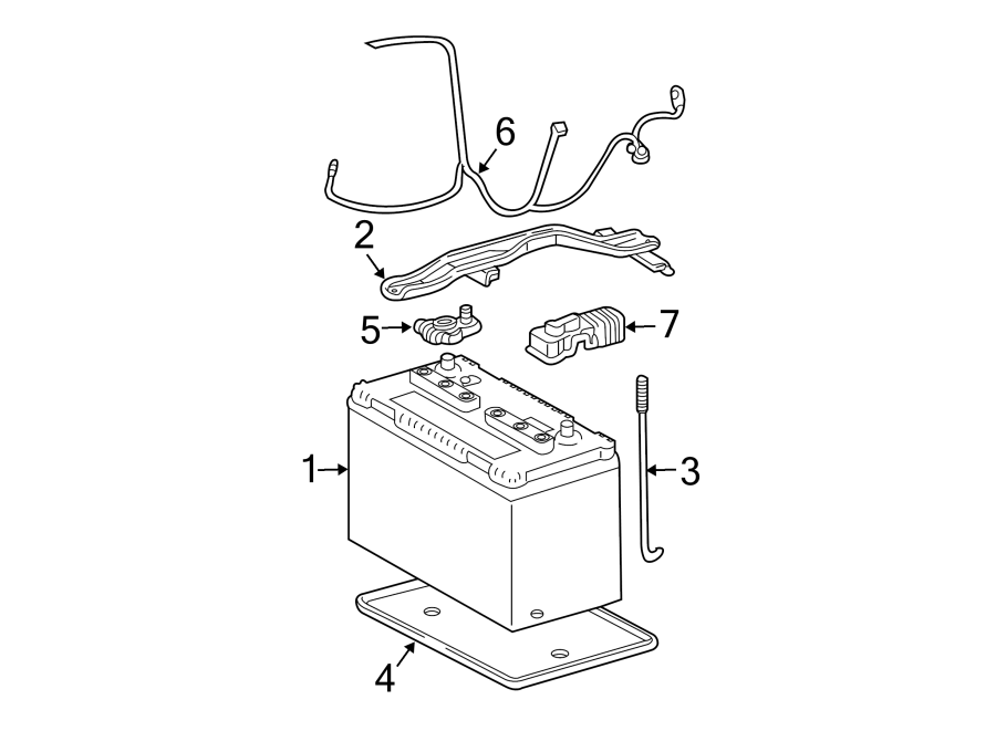 Diagram BATTERY. for your Toyota