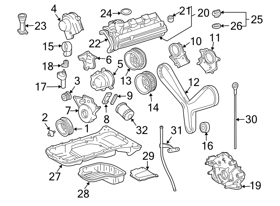 Diagram Frame. Engine parts. for your 2004 Toyota Tacoma   