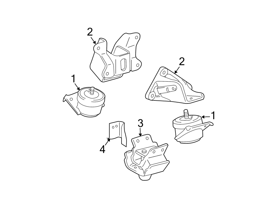 Diagram ENGINE & TRANS MOUNTING. for your 2014 Toyota Tacoma 4.0L V6 A/T RWD Base Crew Cab Pickup Fleetside 