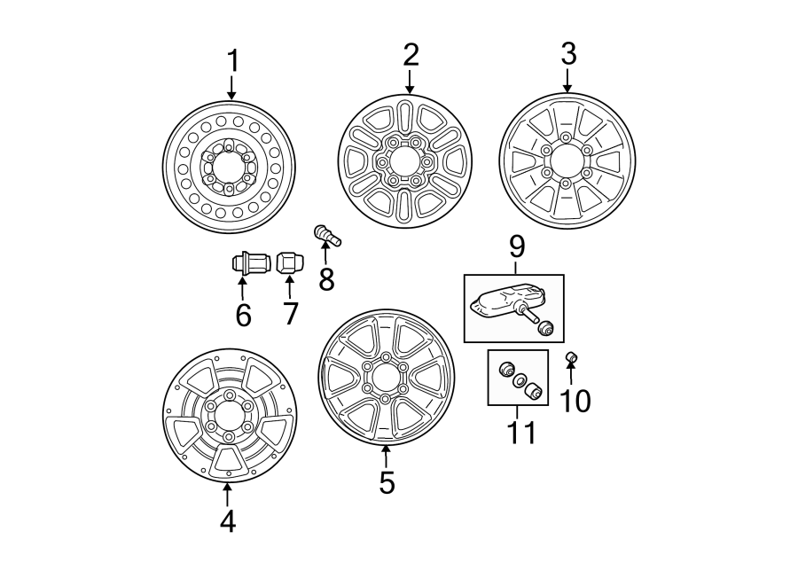 Diagram WHEELS. for your Toyota