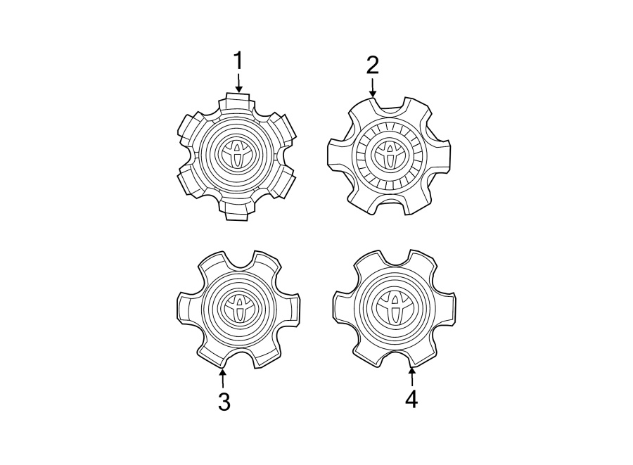 Diagram WHEELS. COVERS & TRIM. for your 1996 Toyota Avalon   