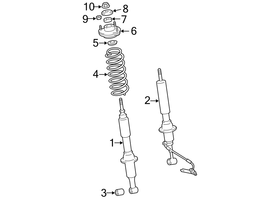 Diagram FRONT SUSPENSION. STRUTS & COMPONENTS. for your 2003 Toyota 4Runner   