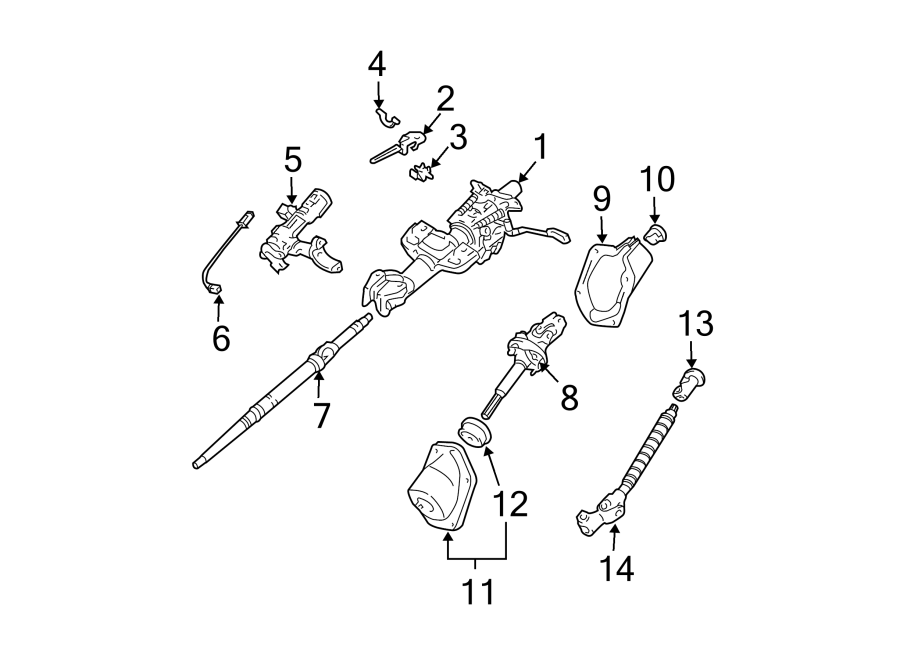 Diagram STEERING COLUMN ASSEMBLY. for your 2023 Toyota 4Runner   