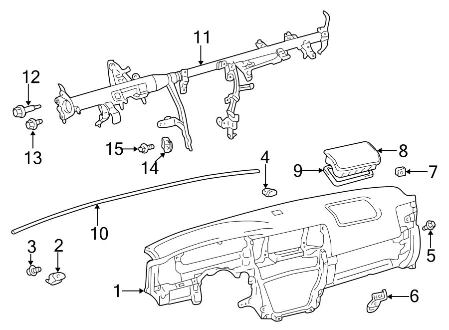 Diagram instrument panel. for your Toyota