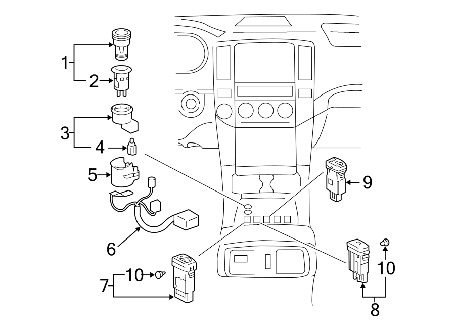 Diagram SWITCHES. for your 2010 Toyota 4Runner   